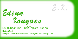 edina konyves business card